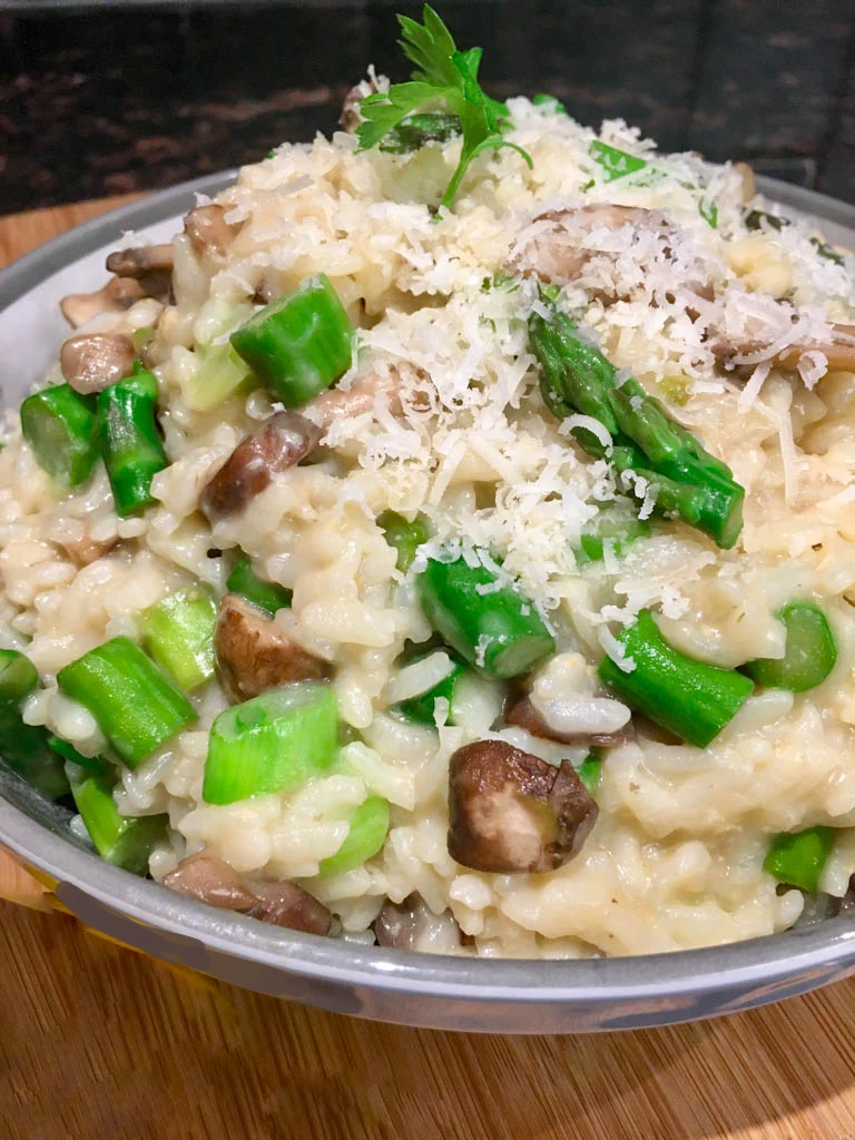 Arroz con Esparragos y Hongos