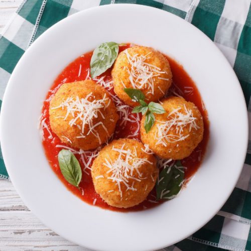 Bolitas de arroz Arancini