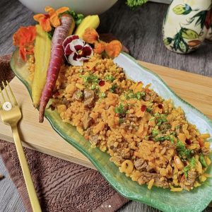 Arroz criollo vegano