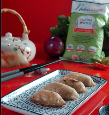 Dumplings con harina de arroz