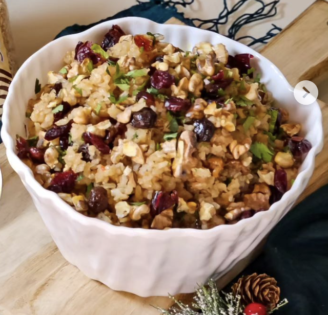 Arroz con cranberries y nueces