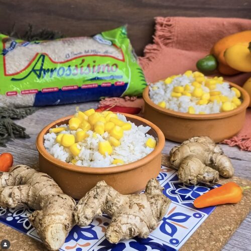 Arrossísimo fortificado con maíz y jengibre