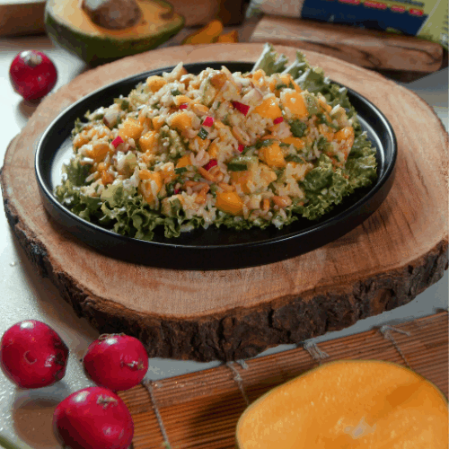 Ensalada de arroz con mango